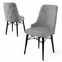 Hanah Home Juego de 6 Sillas en Gris y Negro